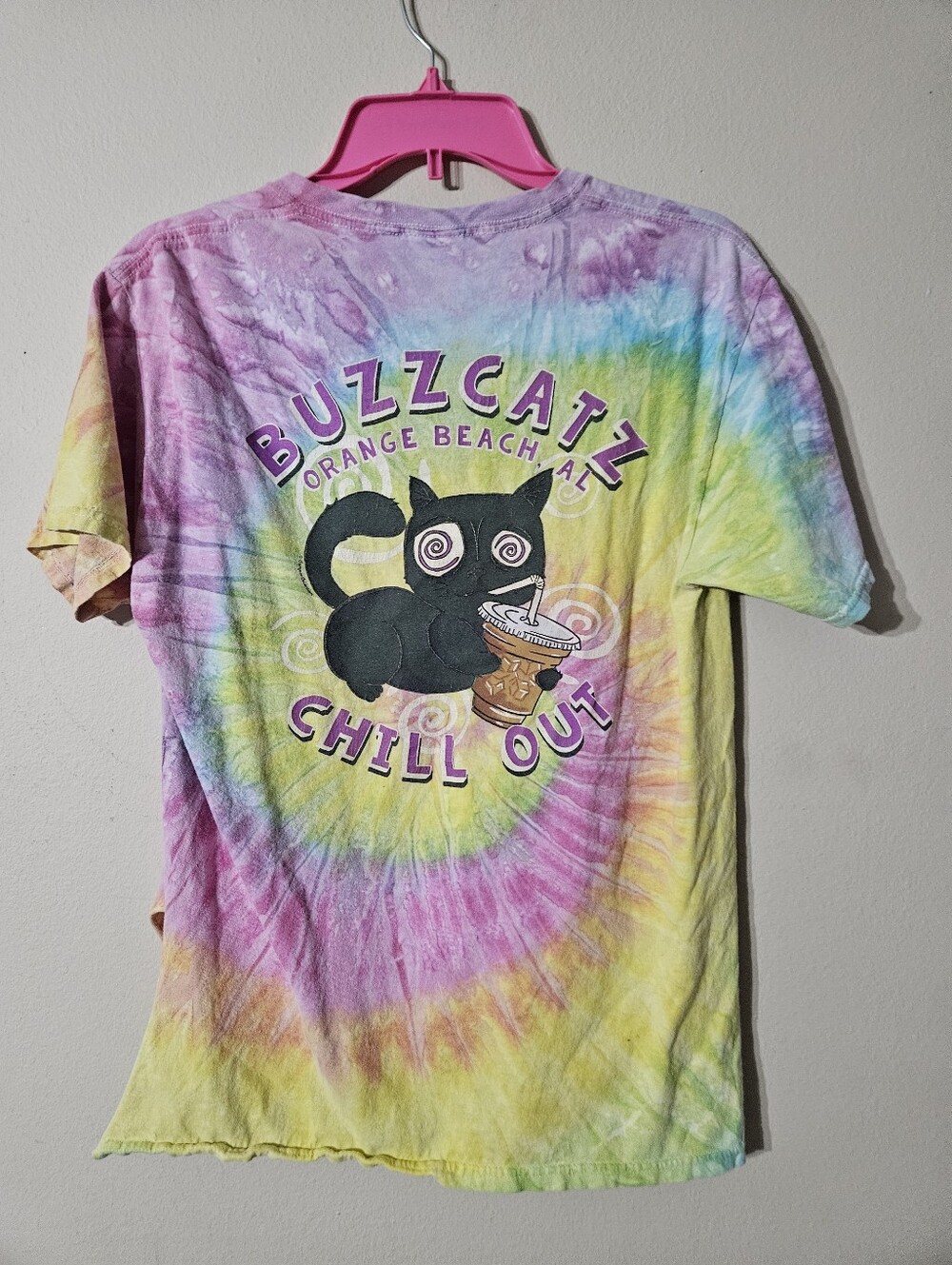 Buzzcat Tiedye Chopped Tshirt Medium